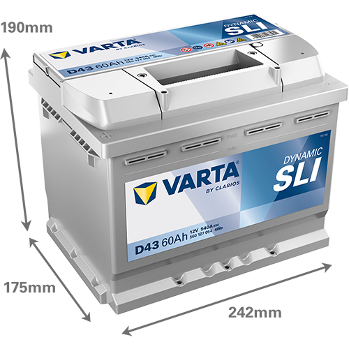 VARTA Dynamic SLI D43 12V 60Ah 540A (EN)