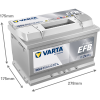 VARTA Dynamic EFB D54 12V 65Ah 650A (EN)