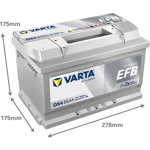 VARTA Dynamic EFB D54 12V 65Ah 650A (EN)
