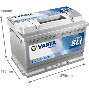 VARTA Dynamic SLI E12 12V 74Ah 680A (EN)