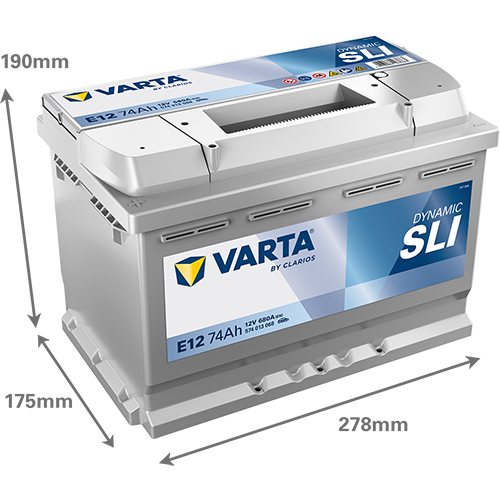 VARTA Dynamic SLI E12 12V 74Ah 680A (EN)