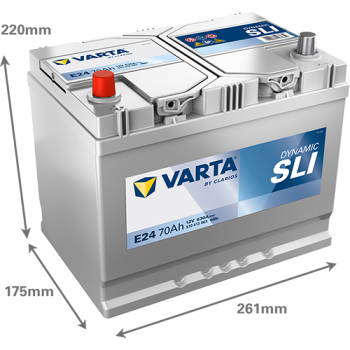 VARTA Dynamic SLI E24 12V 70Ah 630A (EN)