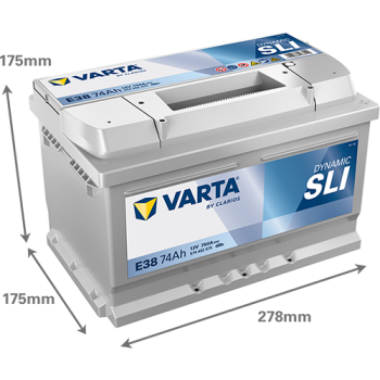 VARTA Dynamic SLI E38 12V 74Ah 750A (EN)