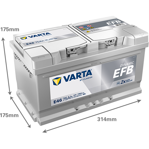 VARTA Dynamic EFB E46 12V 75Ah 730A (EN)
