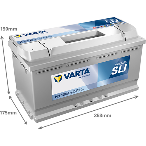 VARTA Dynamic SLI H3 12V 100Ah 830A (EN)