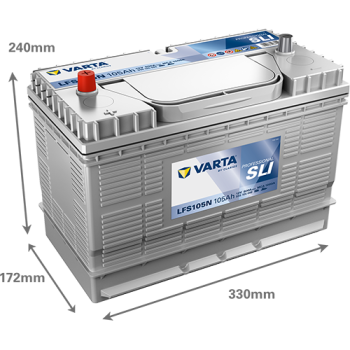 VARTA Professional SLI LFS105N 12V 105Ah 800A (EN)