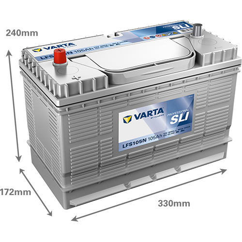 VARTA Professional SLI LFS105N 12V 105Ah 800A (EN)