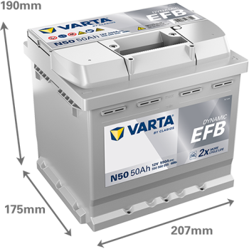 VARTA Dynamic EFB N50 12V 50Ah 550A (EN)