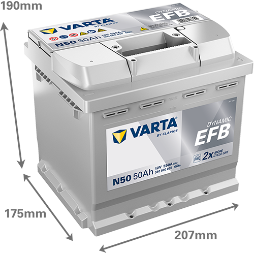 VARTA Dynamic EFB N50 12V 50Ah 550A (EN)