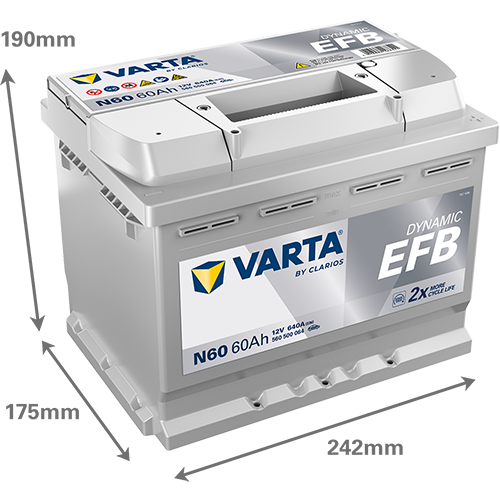 VARTA Dynamic EFB N60 12V 60Ah 640A (EN)