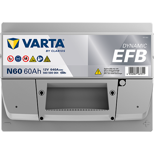 VARTA Dynamic EFB N60 12V 60Ah 640A (EN)