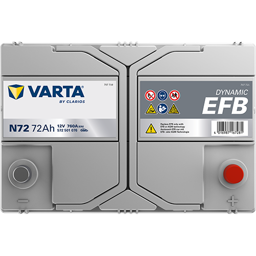 VARTA Dynamic EFB N72 12V 72Ah 760A (EN)