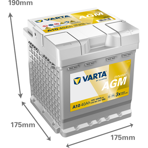 VARTA Dynamic AGM A10 12V 40Ah 420A (EN)