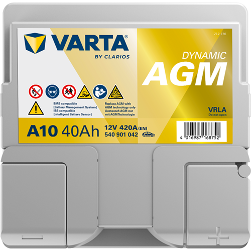 VARTA Dynamic AGM A10 12V 40Ah 420A (EN)