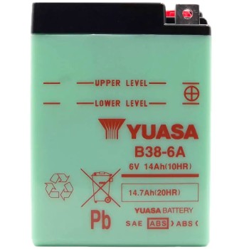 YUASA B38-6A 6V 14.7Ah