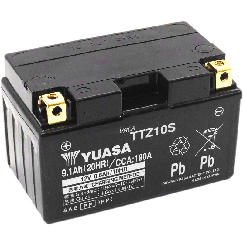YUASA AGM TTZ10S 12V 9.1Ah 190A (CCA)