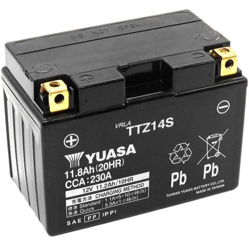 YUASA AGM TTZ14S 12V 11.8Ah 230A (CCA)
