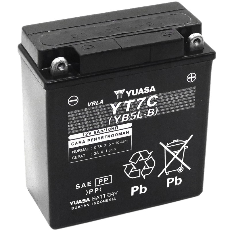 YUASA AGM YT7C 12V 6Ah 85A (CCA)