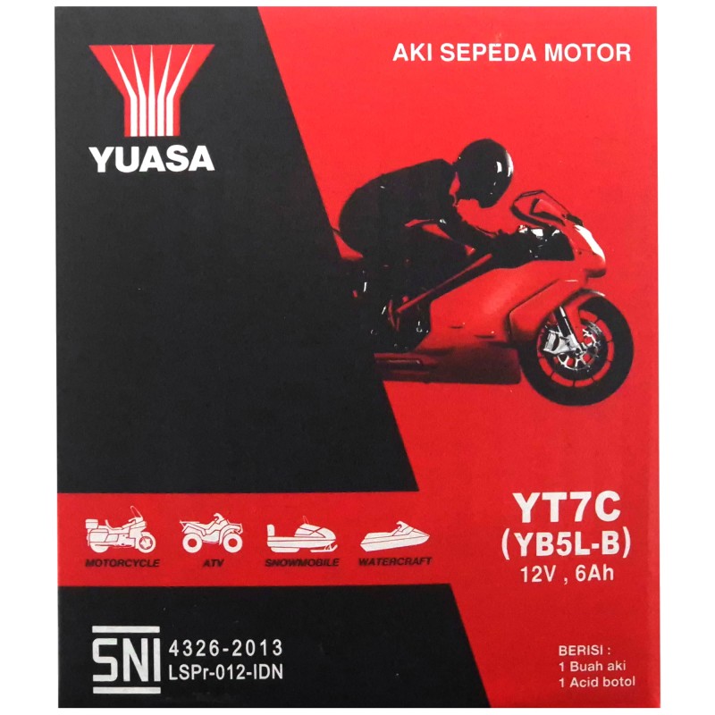YUASA AGM YT7C 12V 6Ah 85A (CCA)