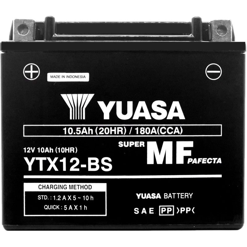YUASA AGM YTX12-BS 12V 10.5Ah 180A (CCA)