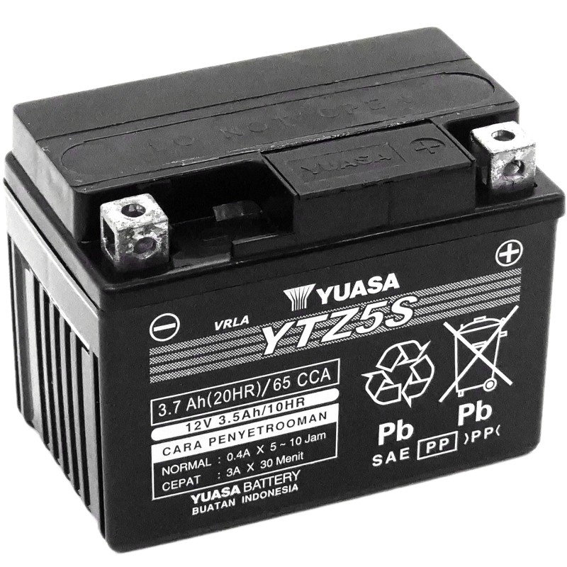 YUASA AGM YTZ5S 12V 3.7Ah 65A (CCA)