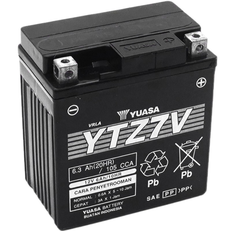 YUASA AGM YTZ7V 12V 6.3Ah 105A (CCA)