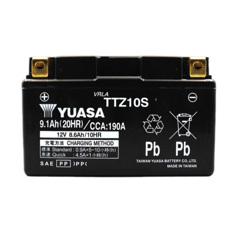 YUASA AGM TTZ10S 12V 9.1Ah 190A (CCA)