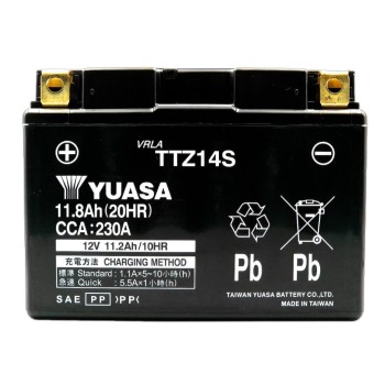 YUASA AGM TTZ14S 12V 11.8Ah 230A (CCA)