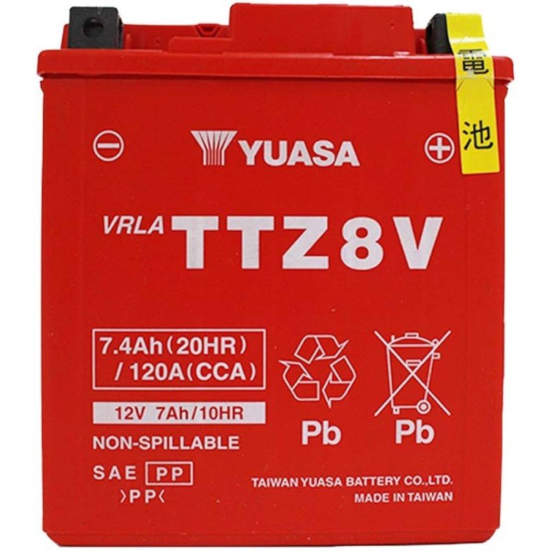 YUASA AGM TTZ8V 12V 7.4Ah 120A (CCA)