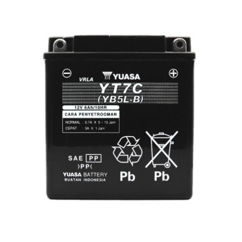 YUASA AGM YT7C 12V 6Ah 85A (CCA)