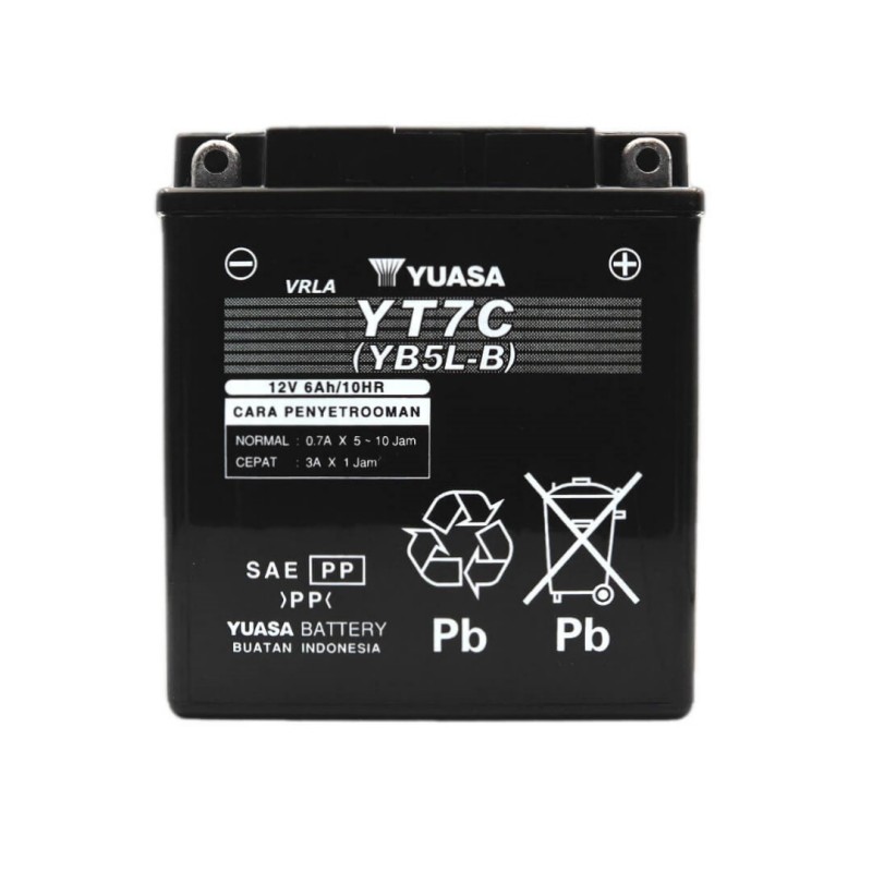 YUASA AGM YT7C 12V 6Ah 85A (CCA)