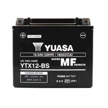 YUASA AGM YTX12-BS 12V 10.5Ah 180A (CCA)