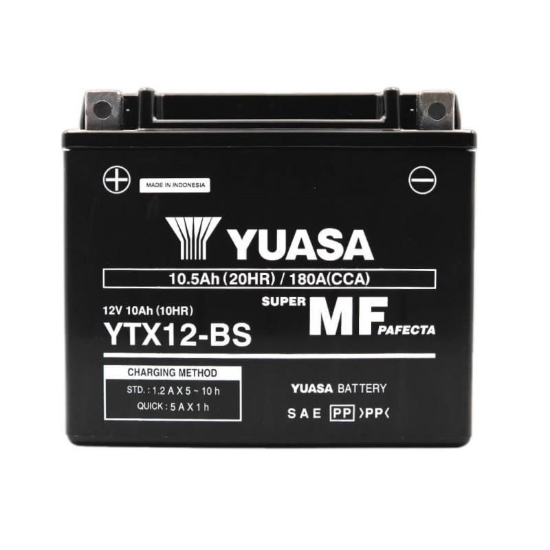 YUASA AGM YTX12-BS 12V 10.5Ah 180A (CCA)