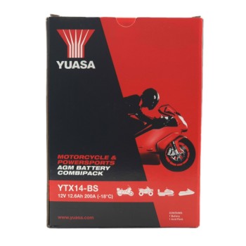 YUASA AGM YTX14-BS 12V 12.6Ah 200A (CCA)