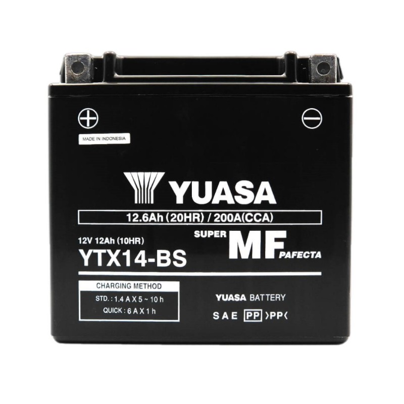 YUASA AGM YTX14-BS 12V 12.6Ah 200A (CCA)