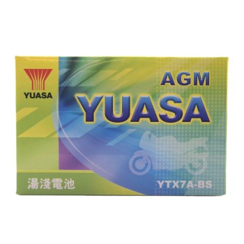 YUASA AGM YTX7A-BS 12V 6.3Ah 105A (CCA)