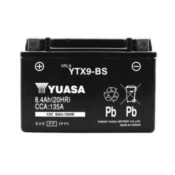 YUASA AGM YTX9-BS 12V 8.4Ah 135A (CCA)