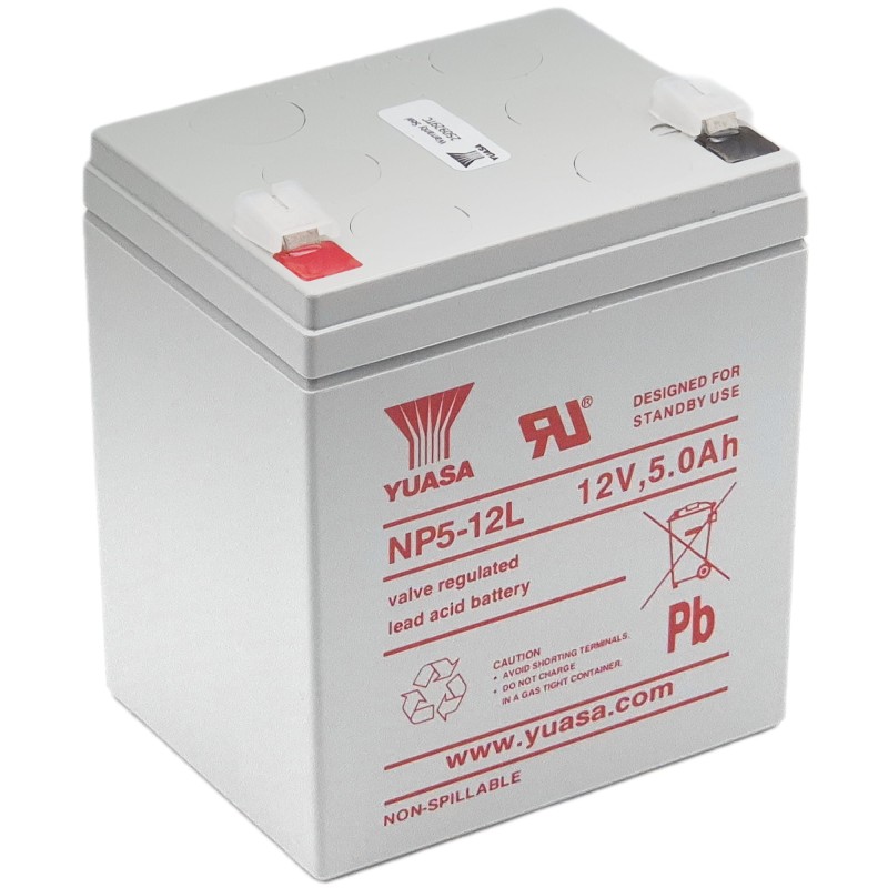 YUASA AGM NP5-12L 12V 5Ah