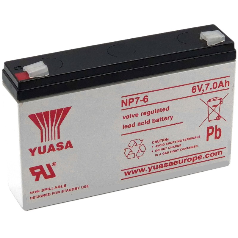YUASA AGM NP7-6 6V 7Ah