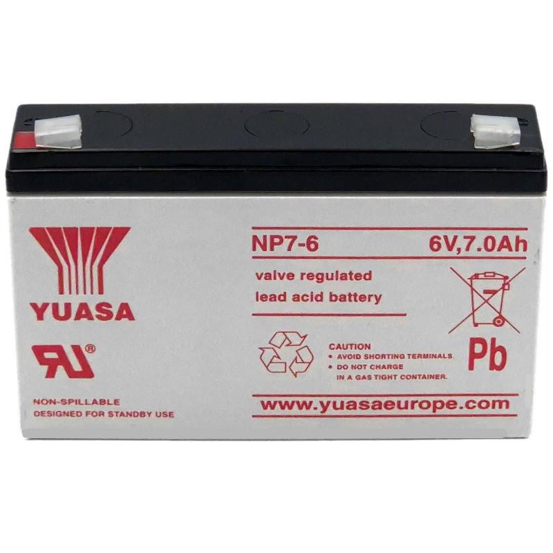 YUASA AGM NP7-6 6V 7Ah