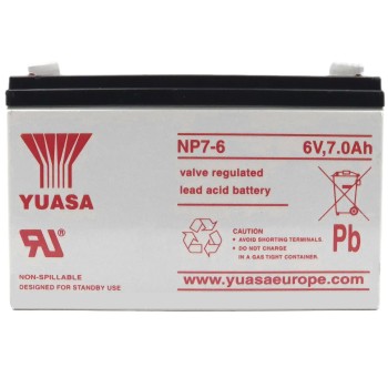 YUASA AGM NP7-6 6V 7Ah